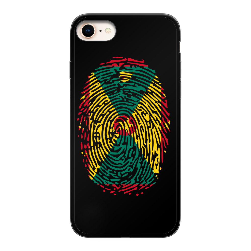 Grenada Fingerprint Back Printed Black Soft Phone Case