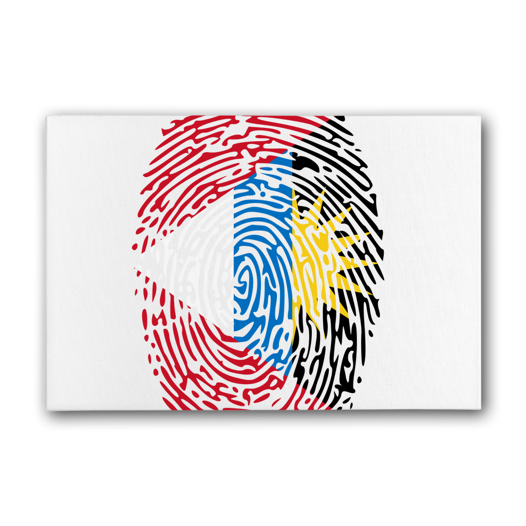 Antigua and Barbuda-Fingerprint Premium Stretched Canvas