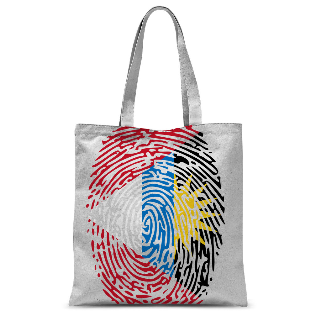 Antigua and Barbuda-Fingerprint Classic Sublimation Tote Bag