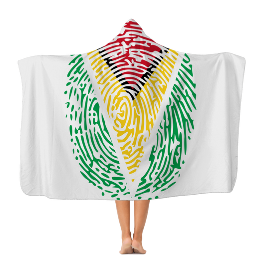 Guyana-Fingerprint Classic Adult Hooded Blanket