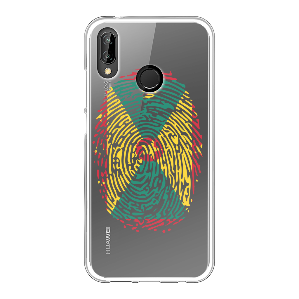 Grenada Fingerprint Back Printed Transparent Soft Phone Case