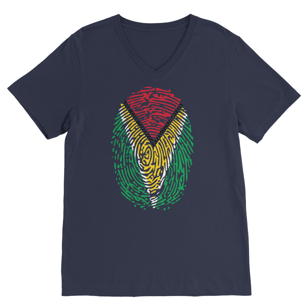 Guyana-Fingerprint Premium V-Neck T-Shirt