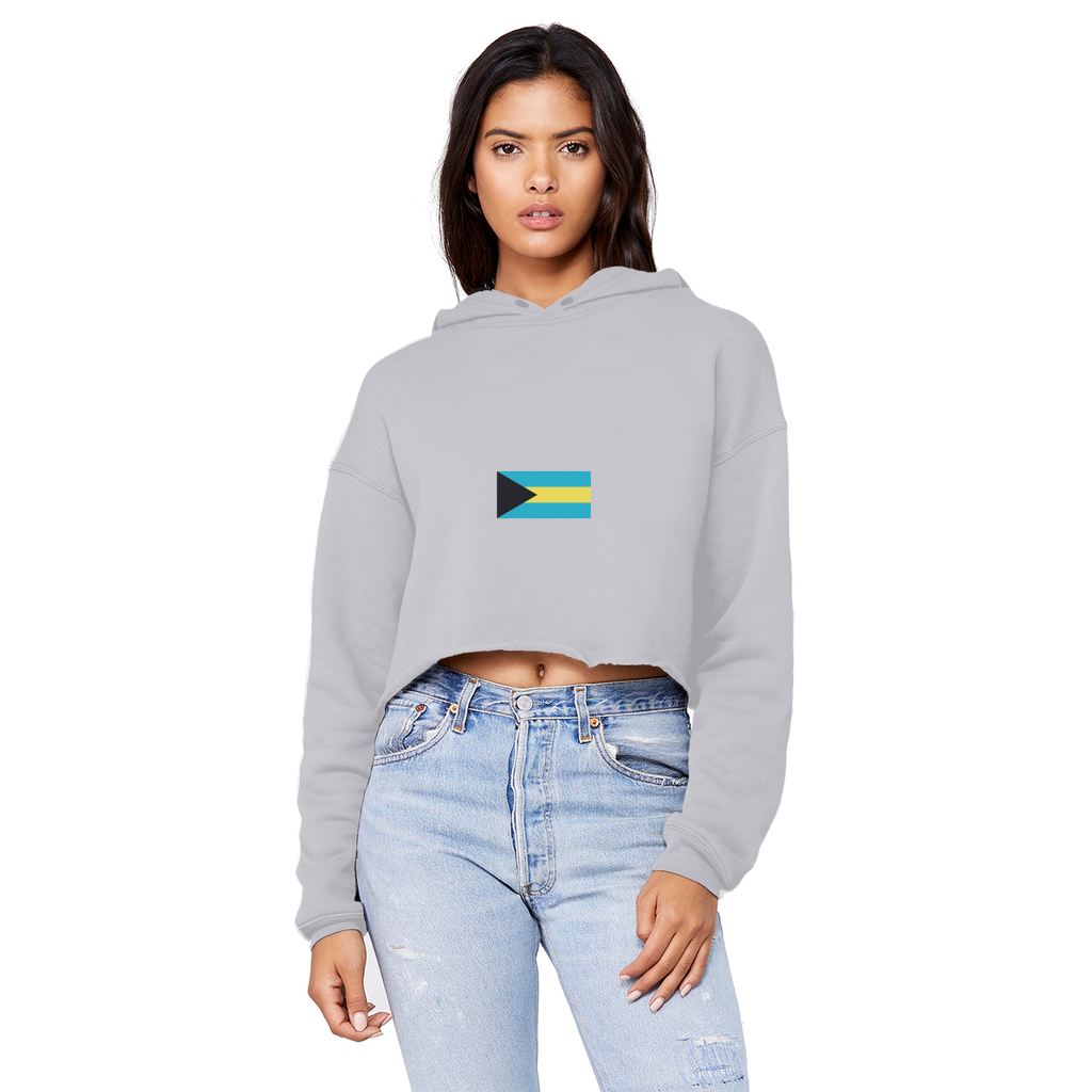 BAHAMAS Cropped Raw Edge Boyfriend Hoodie