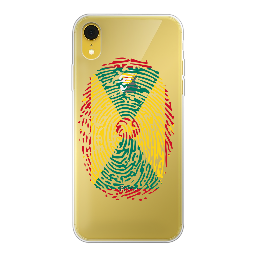 Grenada Fingerprint Back Printed Transparent Soft Phone Case