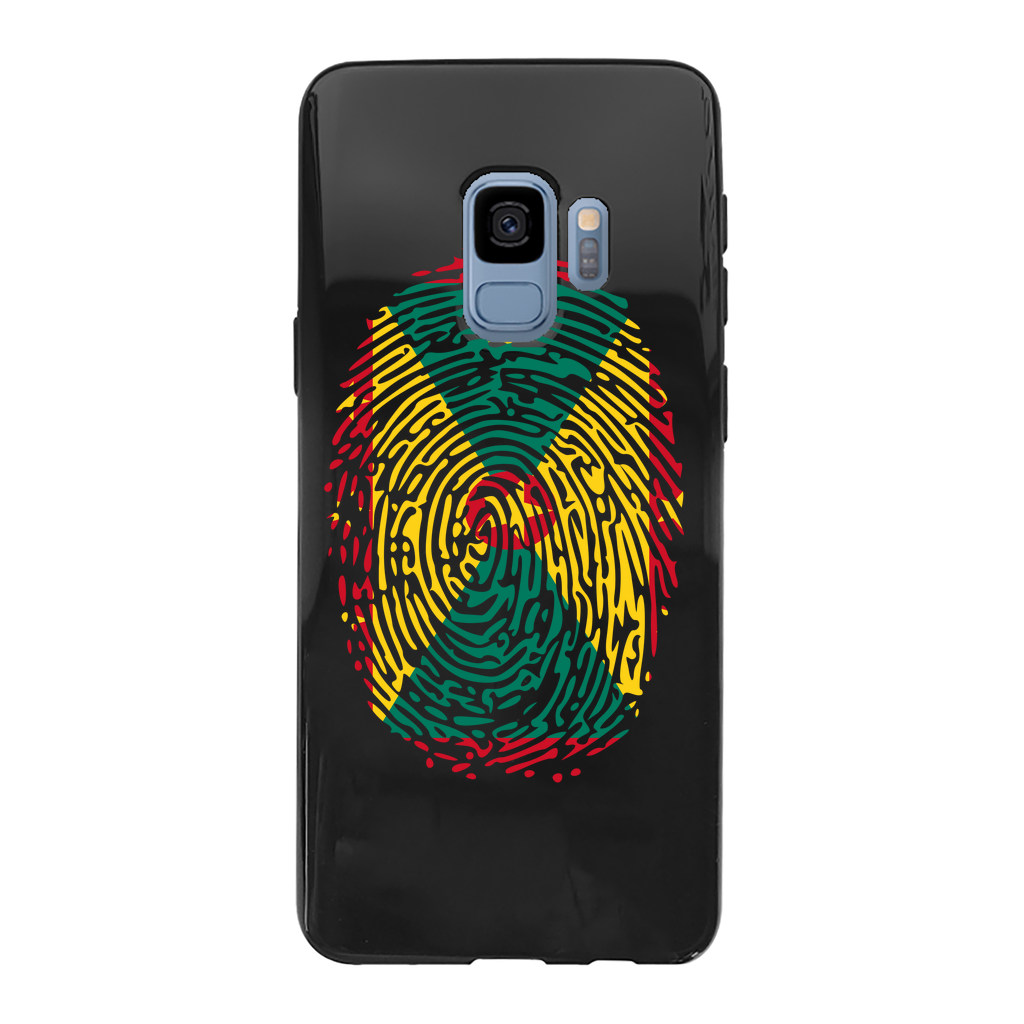 Grenada Fingerprint Back Printed Black Soft Phone Case