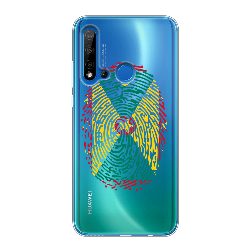 Grenada Fingerprint Back Printed Transparent Soft Phone Case