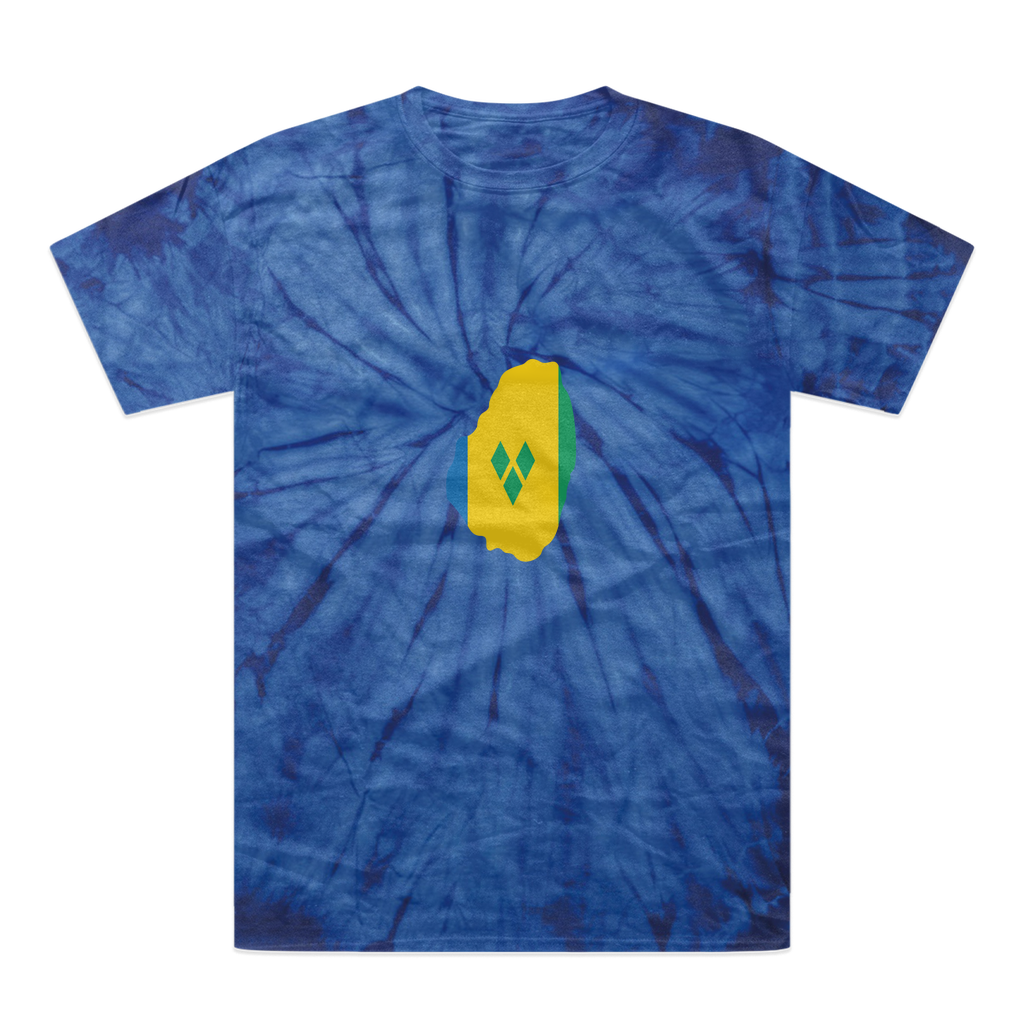 ST. VINCENT & THE GRENADINES Tonal Spider Tie-Dye T-Shirt