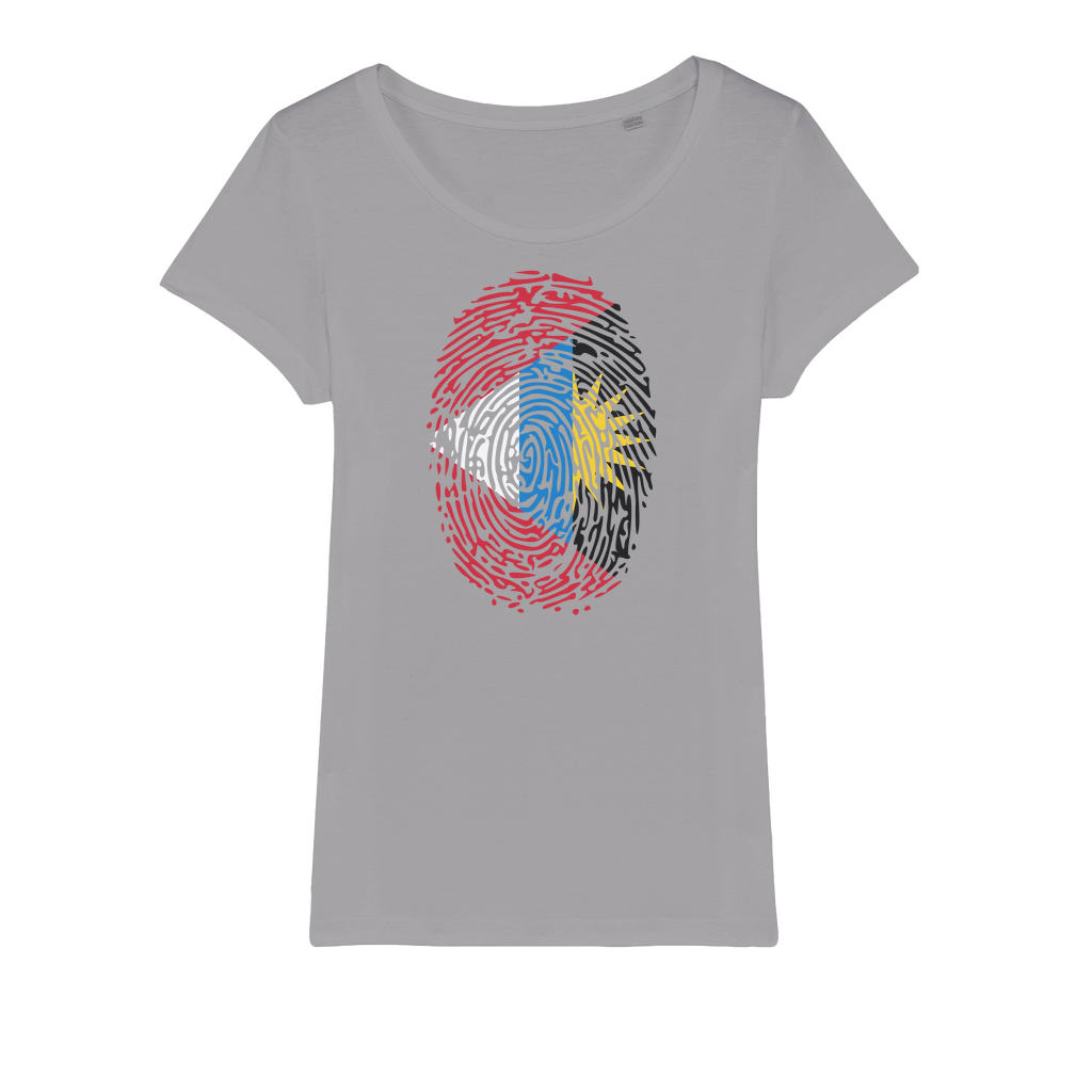 Antigua and Barbuda-Fingerprint Organic Jersey Womens T-Shirt