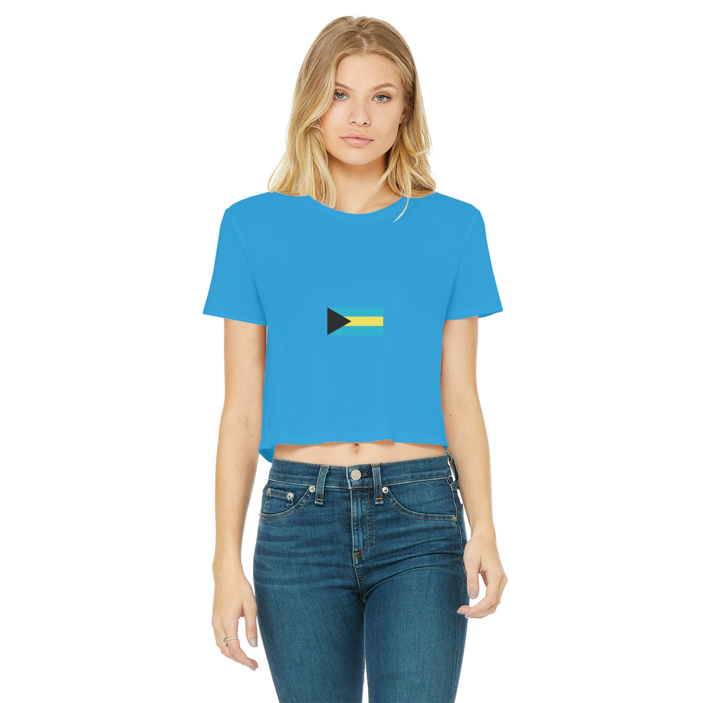 BAHAMAS Classic Women's Cropped Raw Edge T-Shirt