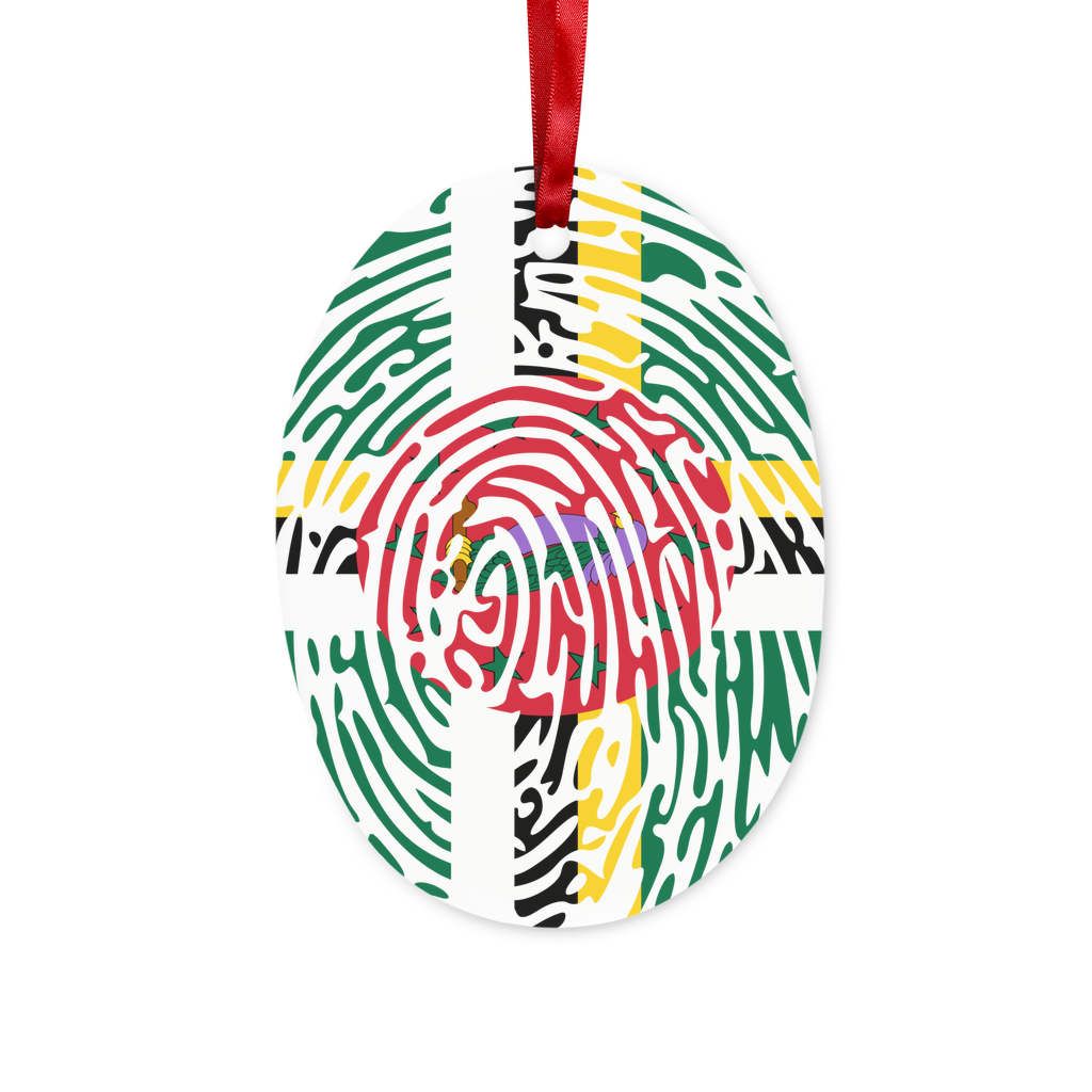 Dominica Fingerprint Ceramic Hanging Ornament