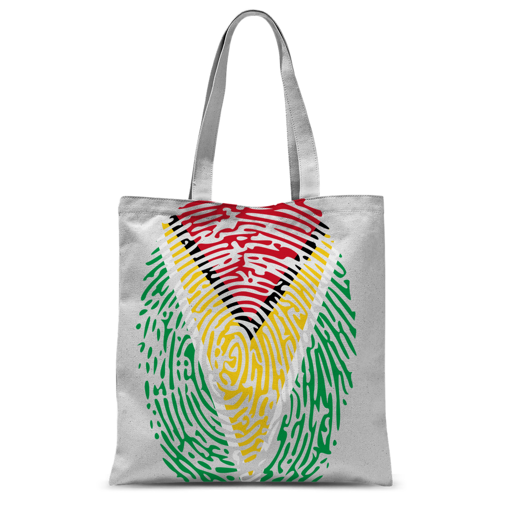 Guyana-Fingerprint Classic Sublimation Tote Bag