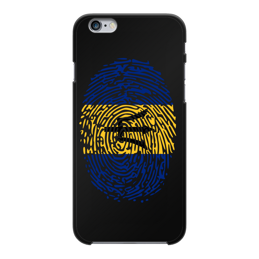 Barbados-Fingerprint Back Printed Black Hard Phone Case