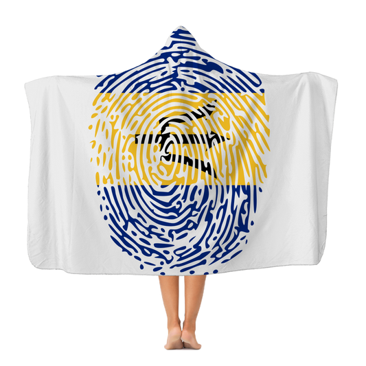 Barbados-Fingerprint Classic Adult Hooded Blanket