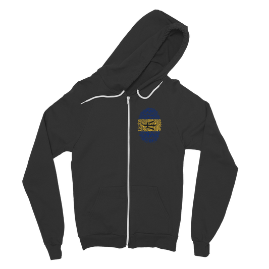 Barbados-Fingerprint Classic Adult Zip Hoodie