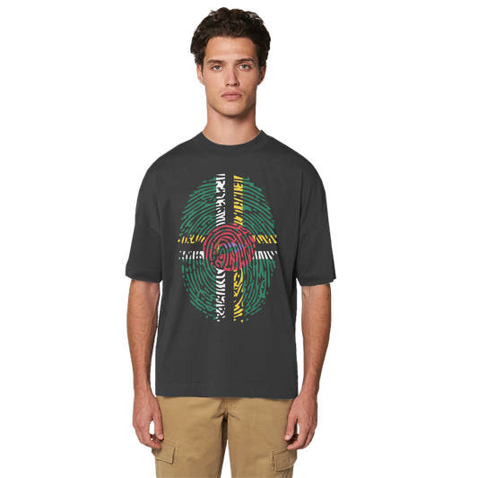 Dominica Fingerprint Premium Organic Oversized T-Shirt