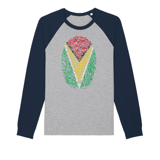 Guyana-Fingerprint Premium Raglan Long Sleeve Shirt