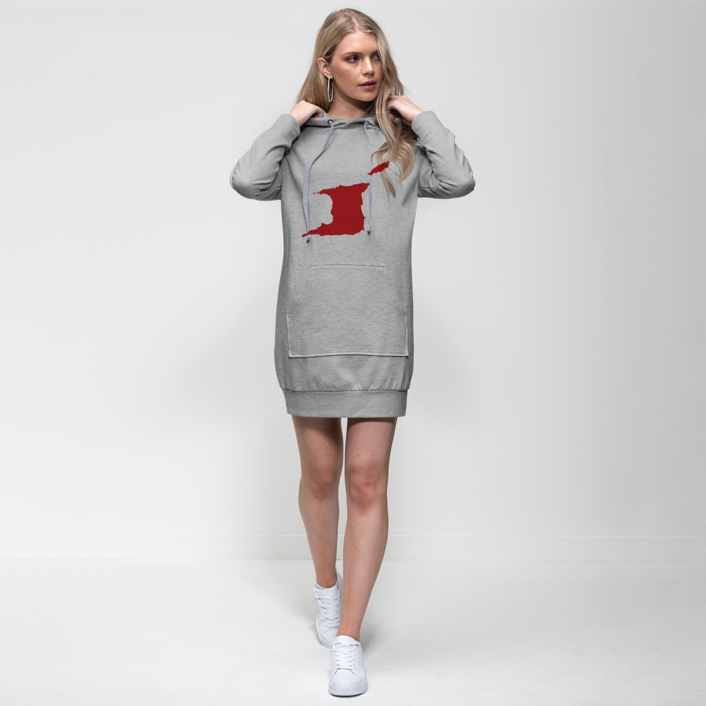 Trini and Tobago Map Premium Adult Hoodie Dress