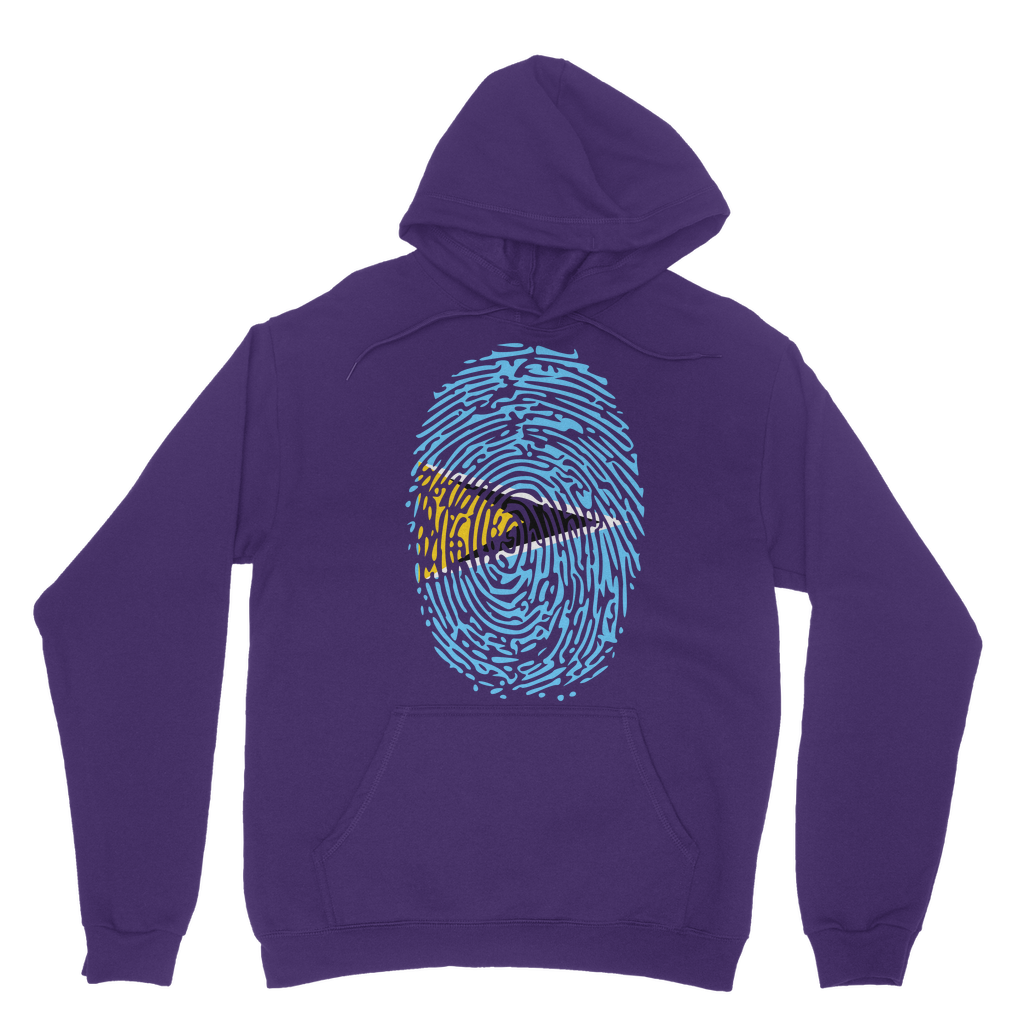 Saint Lucia Fingerprint Classic Adult Hoodie