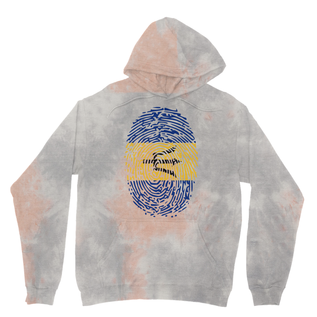 Barbados-Fingerprint Tie Dye Hoodie