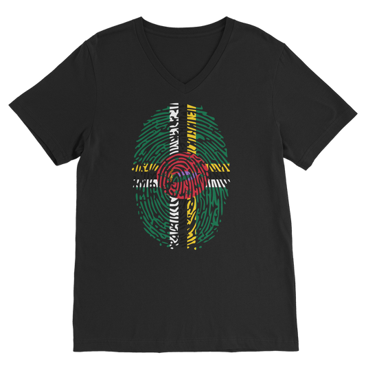 Dominica Fingerprint Classic V-Neck T-Shirt