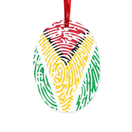 Guyana-Fingerprint Ceramic Hanging Ornament