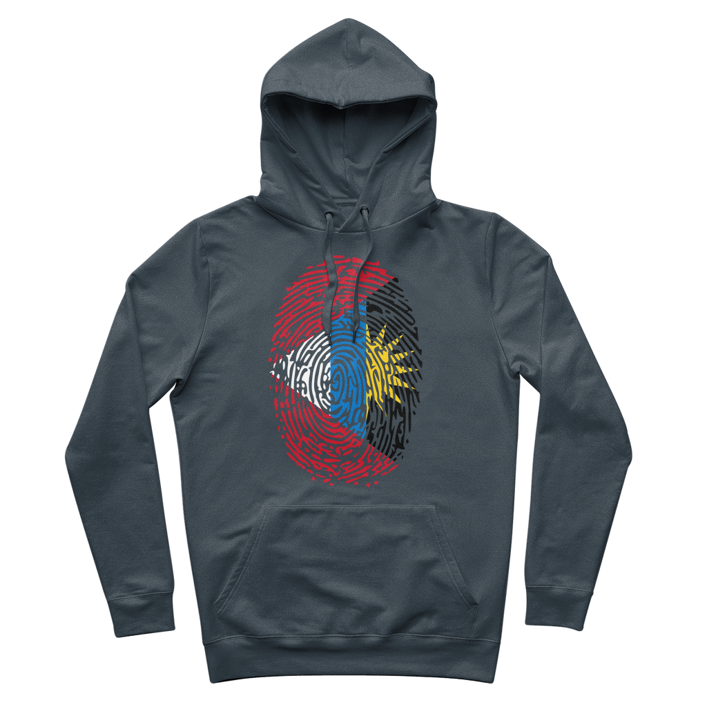 Antigua and Barbuda-Fingerprint 100% Organic Cotton Hoodie