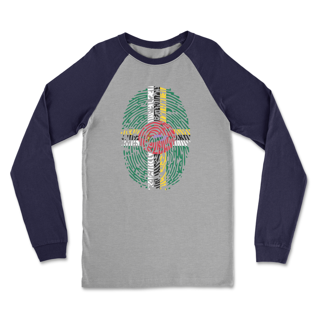 Dominica Fingerprint Classic Raglan Long Sleeve Shirt