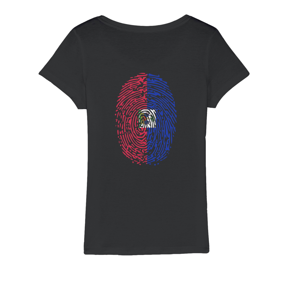 Haiti-Fingerprint Organic Jersey Womens T-Shirt