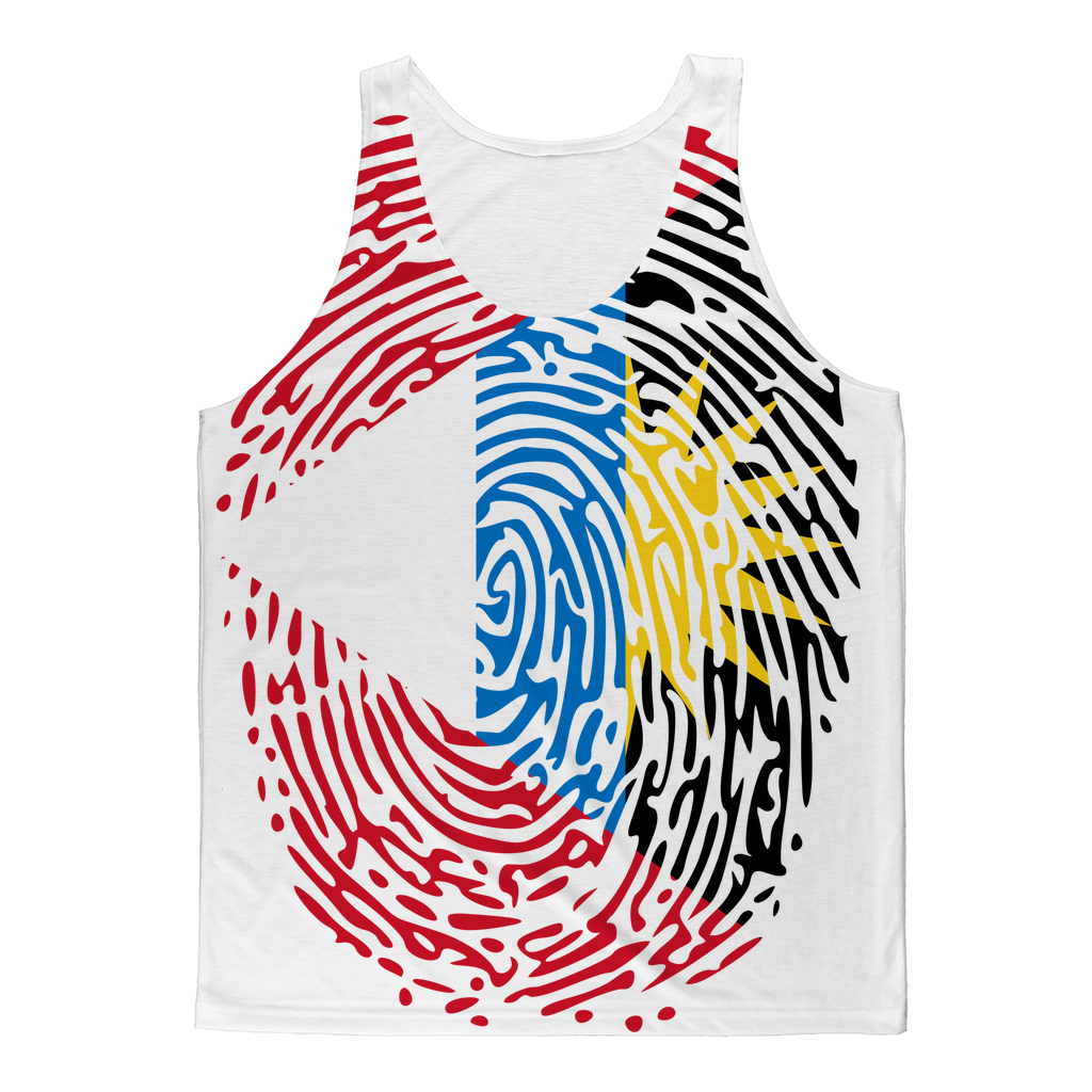 Antigua and Barbuda-Fingerprint Classic Sublimation Adult Tank Top