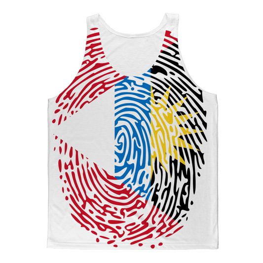 Antigua and Barbuda-Fingerprint Classic Sublimation Adult Tank Top