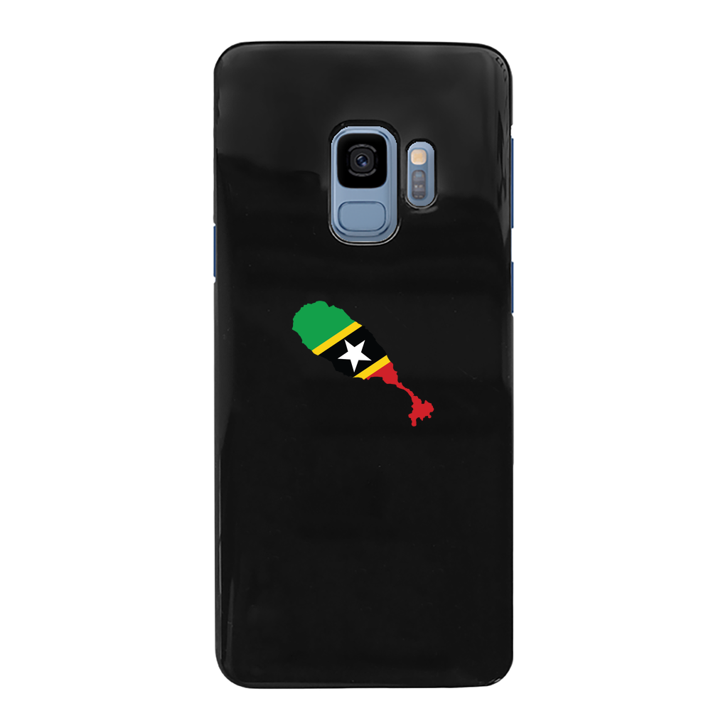 ST. KITTS & NEVIS Back Printed Black Hard Phone Case