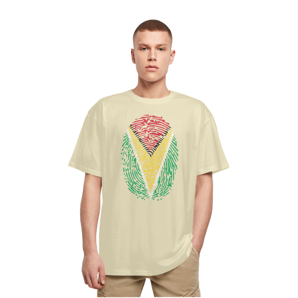 Guyana-Fingerprint Heavy Oversized T-Shirt