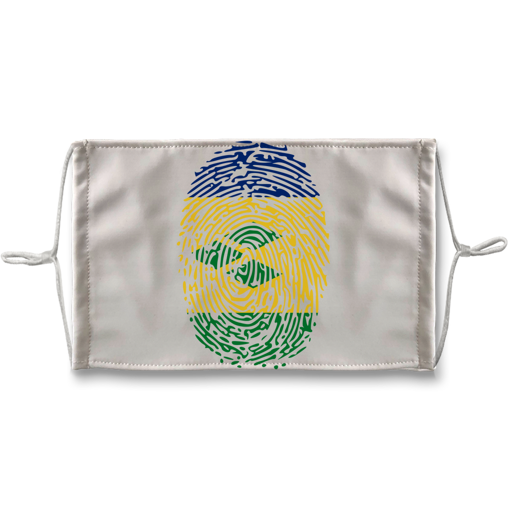 St Vincent and the Grenadines-Fingerprint Sublimation Face Mask + 10 Replacement Filters