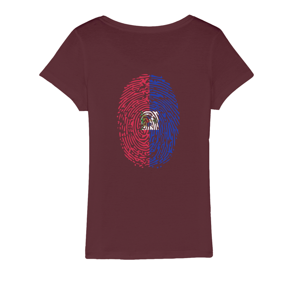 Haiti-Fingerprint Organic Jersey Womens T-Shirt