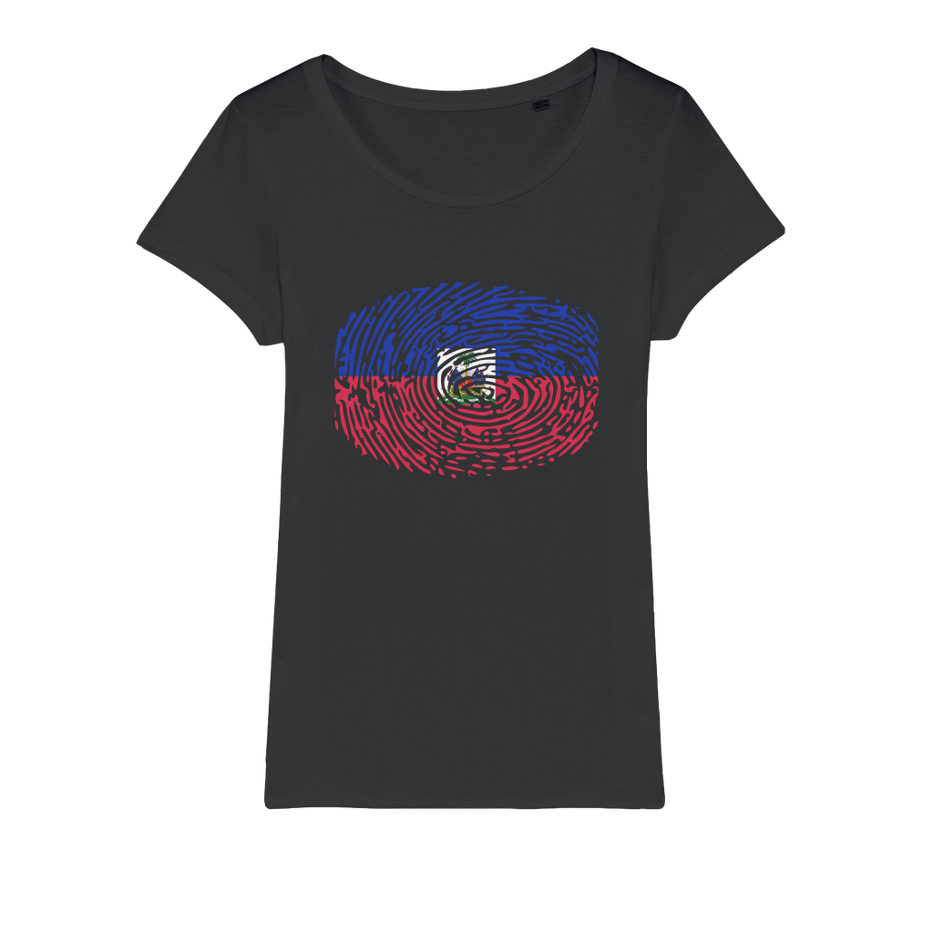 Haiti-Fingerprint Organic Jersey Womens T-Shirt