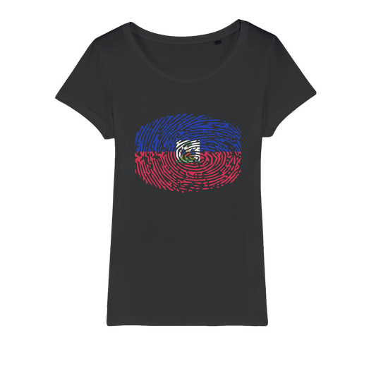 Haiti-Fingerprint Organic Jersey Womens T-Shirt