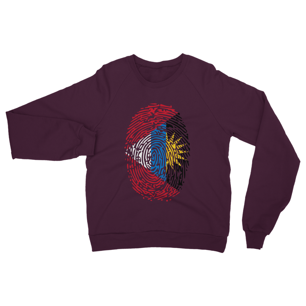 Antigua and Barbuda-Fingerprint Classic Adult Sweatshirt