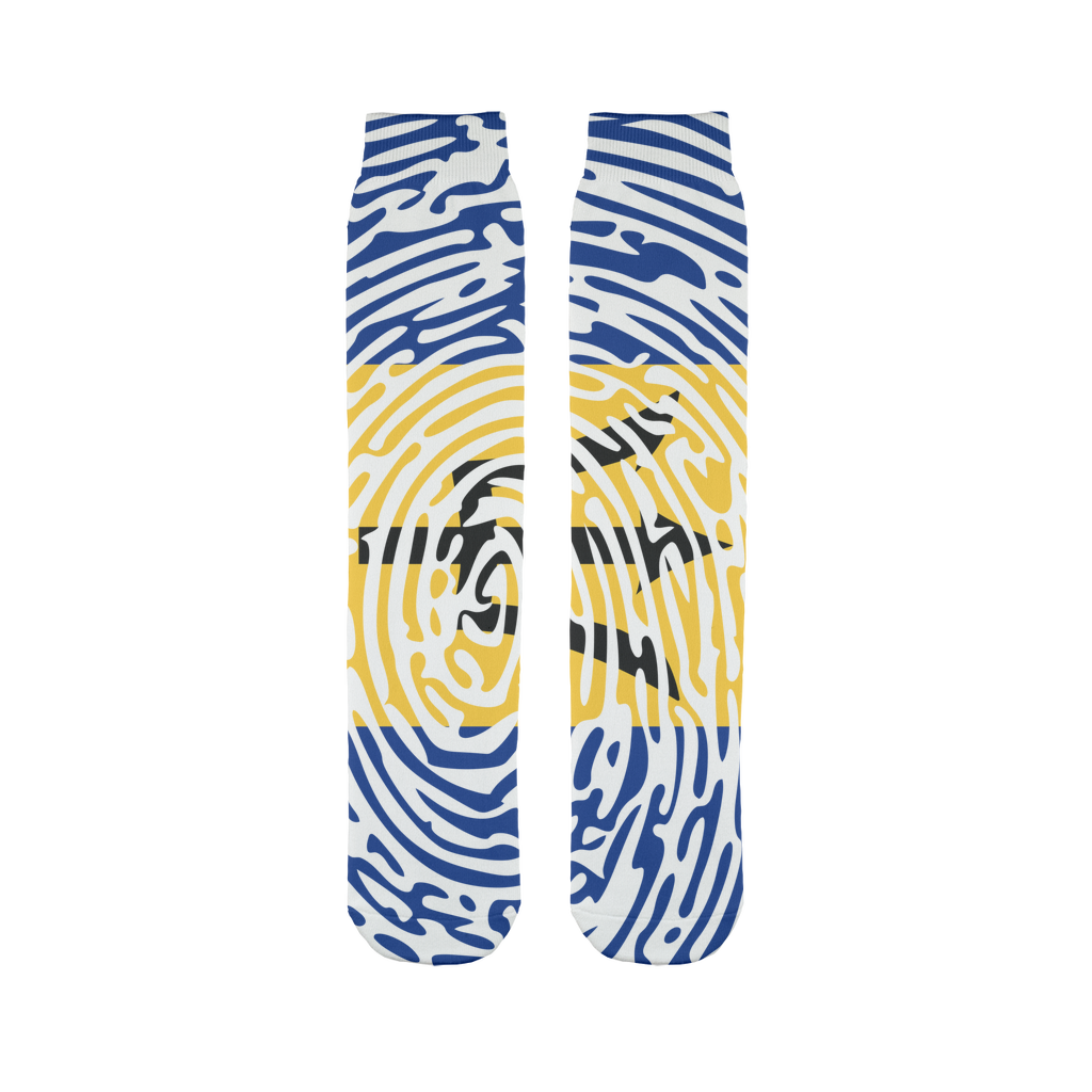 Barbados-Fingerprint Sublimation Sock