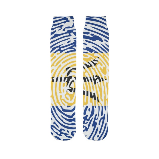 Barbados-Fingerprint Sublimation Sock