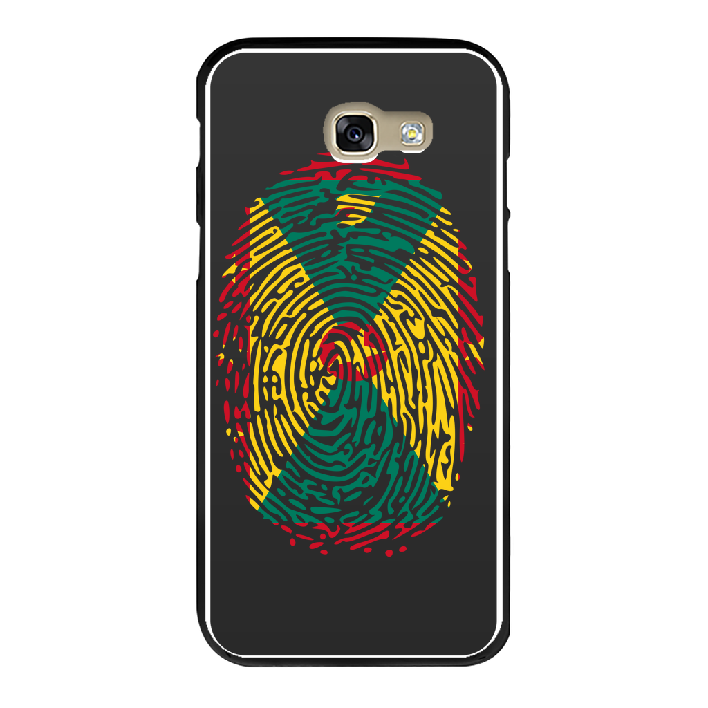 Grenada Fingerprint Back Printed Black Hard Phone Case