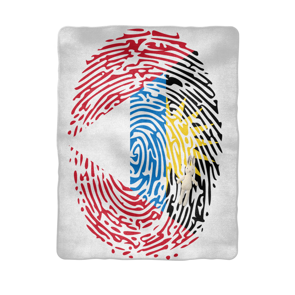 Antigua and Barbuda-Fingerprint Sublimation Baby Blanket