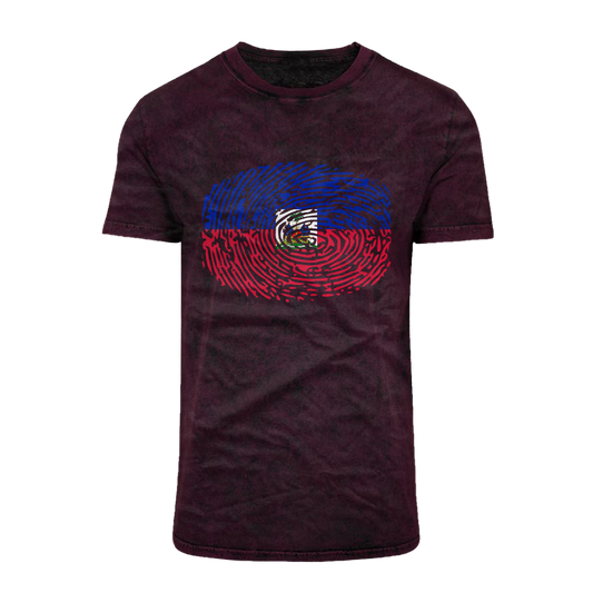 Haiti-Fingerprint Acid Washed T-Shirt
