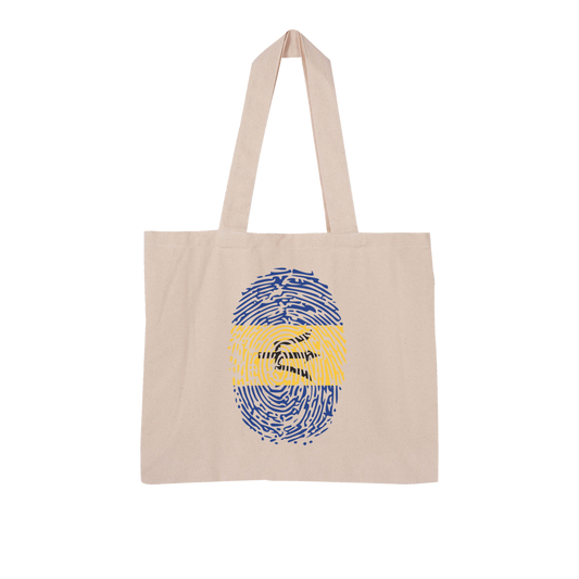 Barbados-Fingerprint Large Organic Tote Bag