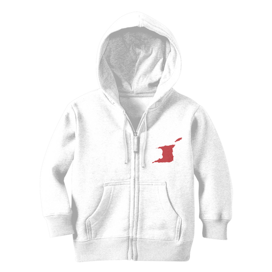 Trini and Tobago Map Classic Kids Zip Hoodie