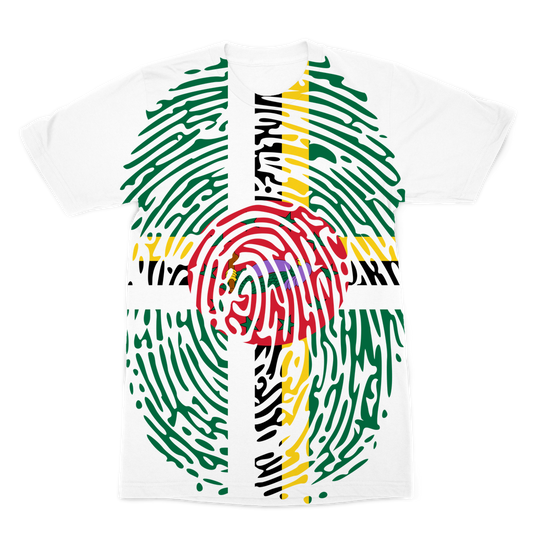 Dominica Fingerprint Premium Sublimation Adult T-Shirt