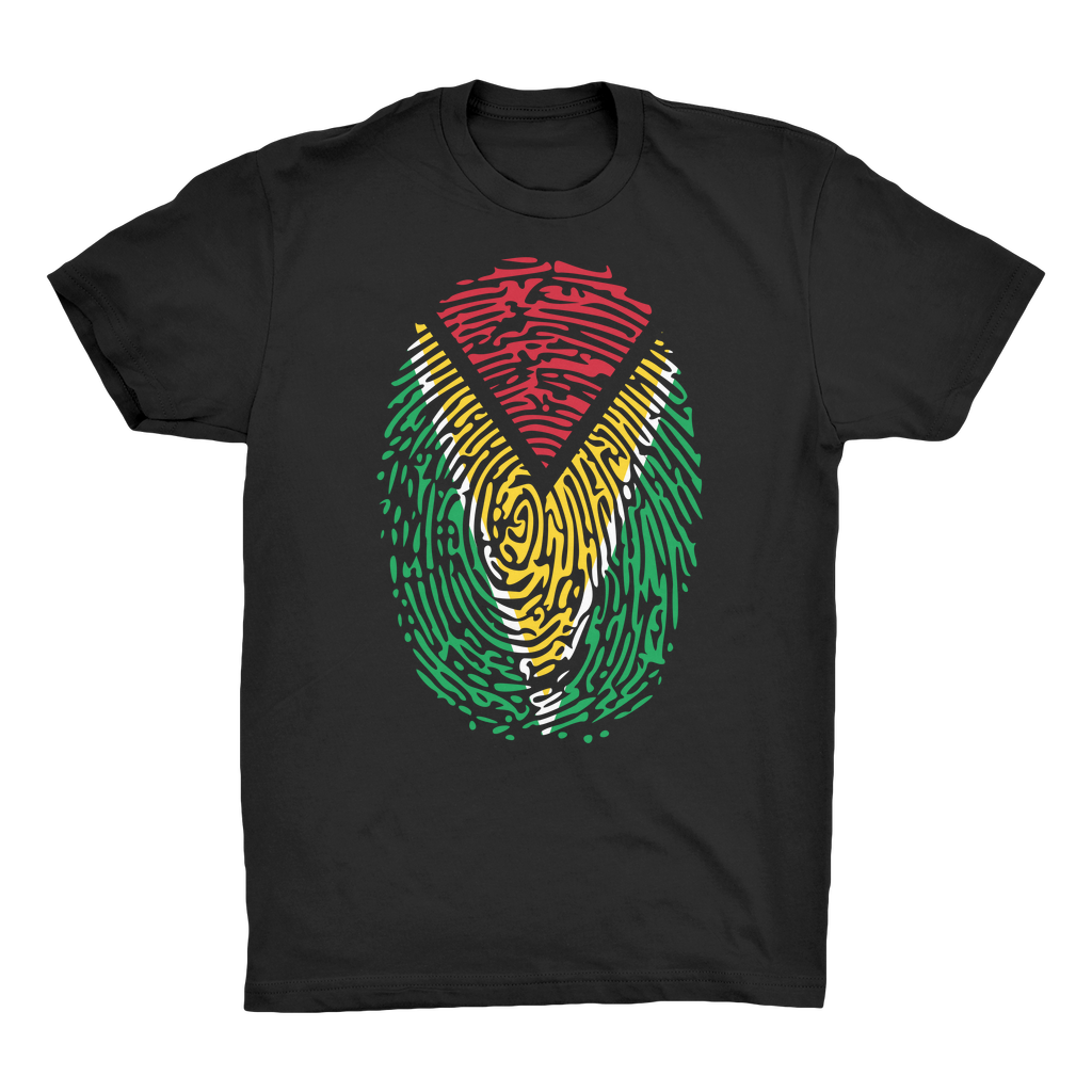 Guyana-Fingerprint Organic Adult T-Shirt