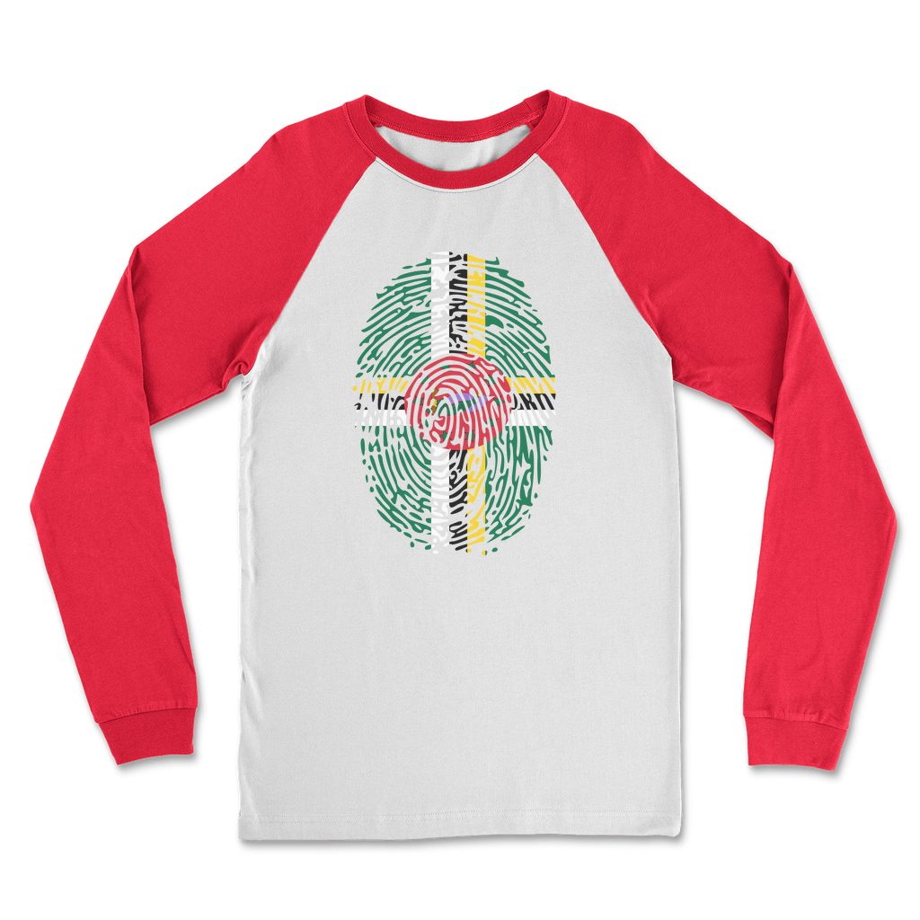 Dominica Fingerprint Classic Raglan Long Sleeve Shirt