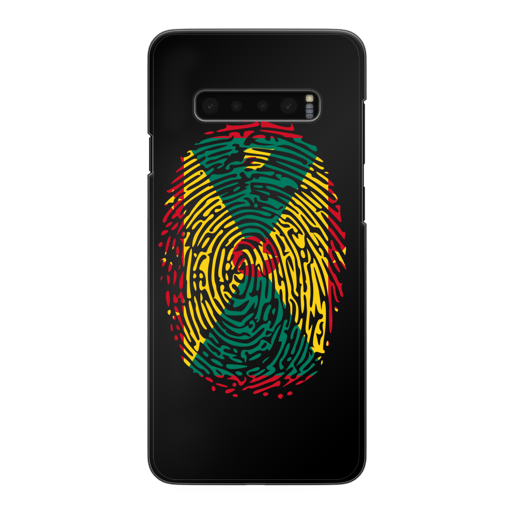 Grenada Fingerprint Back Printed Black Hard Phone Case