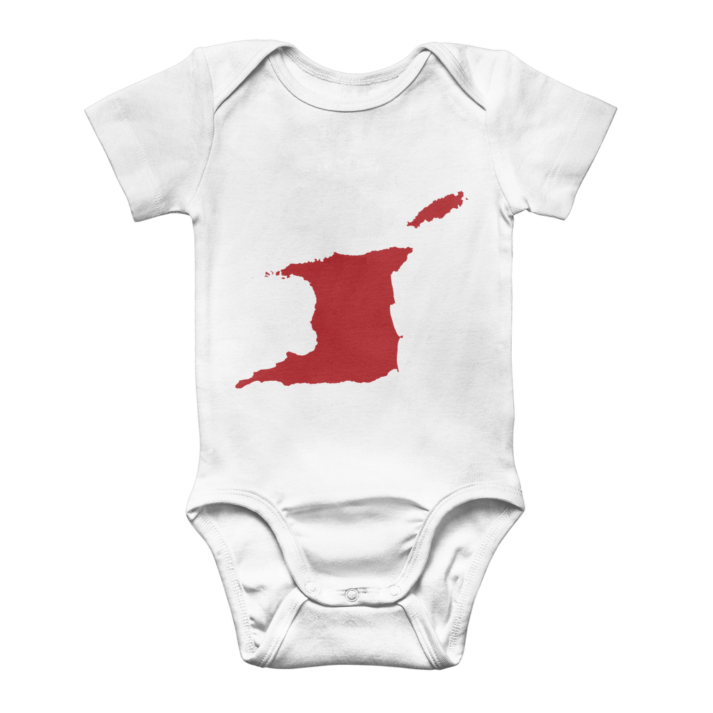 Trini and Tobago Map Classic Baby Onesie Bodysuit