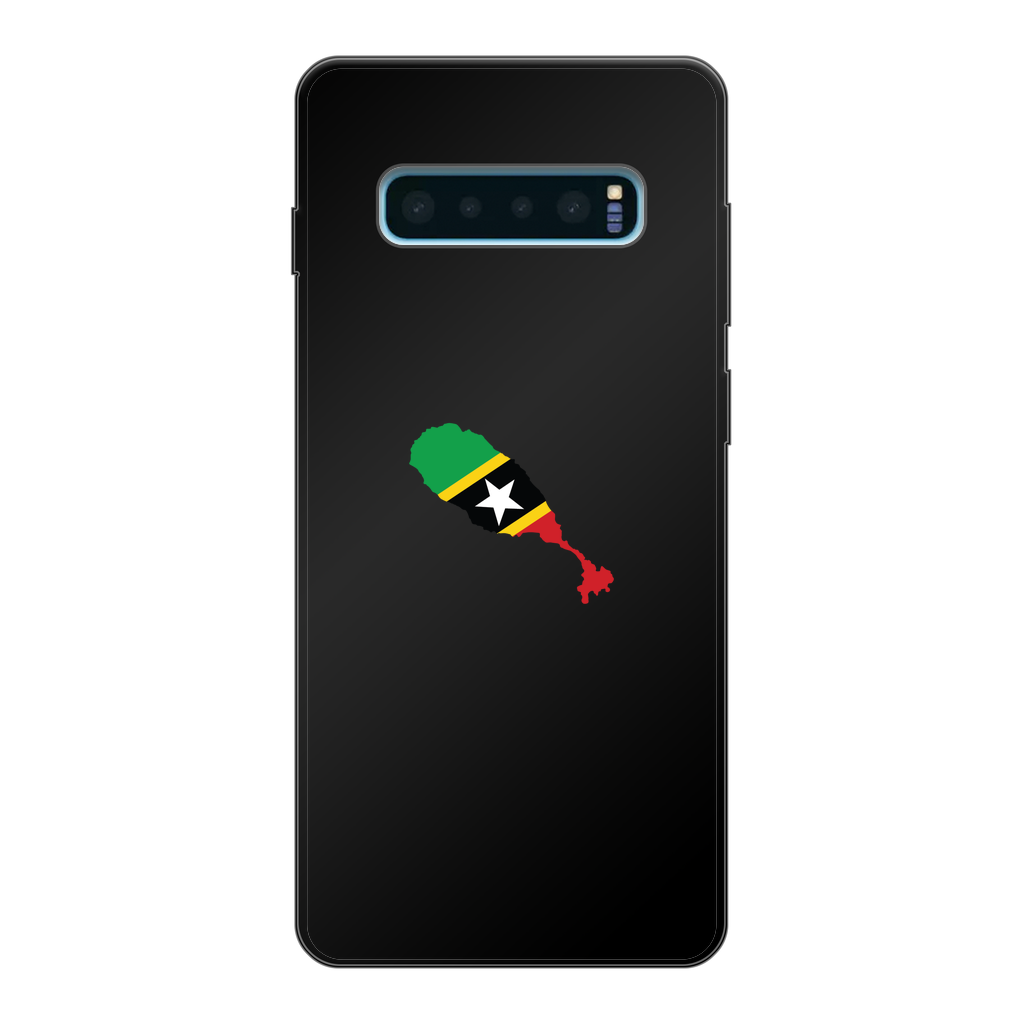 ST. KITTS & NEVIS Back Printed Black Soft Phone Case